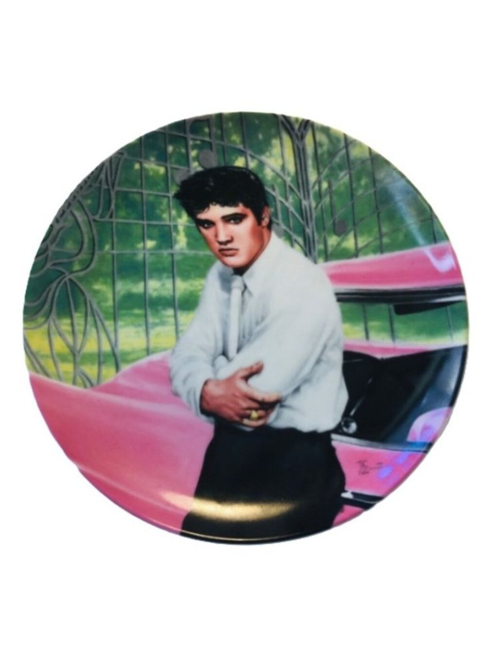 Vintage Elvis Presley Plate Looking at a Legend 1988 Delphi #1028k